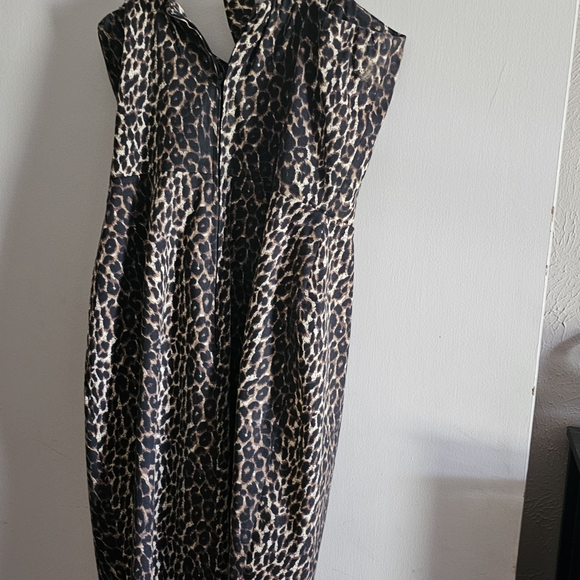 Vixen by Micheline Pitt Leopard Print Dress in Brown and Black - Picture 3 of 4